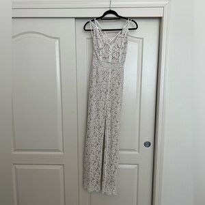Aakaa White Lace Jumpsuit
